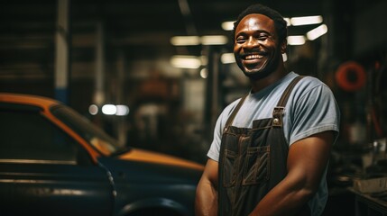Obraz premium Mid adult male mechanic