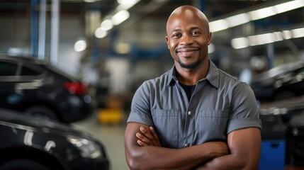 Obraz premium Mid adult male mechanic