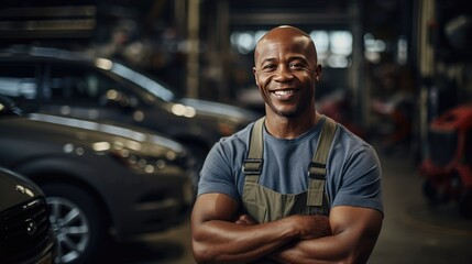 Obraz premium Mid adult male mechanic