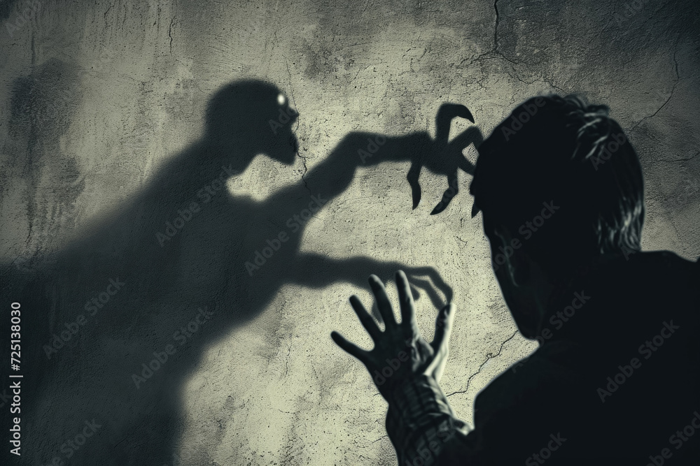 Poster fears concept. background with selective focus and copy space