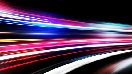 Speed of light, colourful light beams