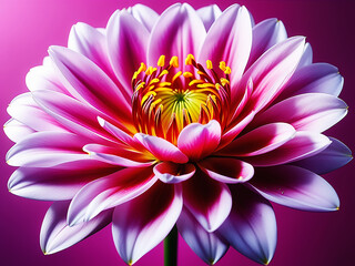 Fototapeta premium Blooming Radiance: Pink and Yellow Floral Elegance
