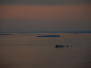 Sunset at Wat Phra Bat Phu Pan Kham ,Ubobrat Dam,Thailand