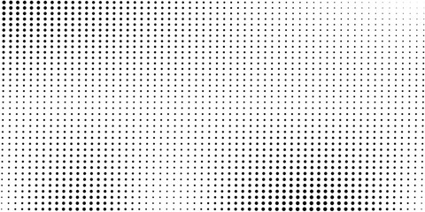 Half tone gradient. Dotted gradient, fine dot spraying and halftone dotted background seamless horizontal geometric pattern vector template set. vector illustration