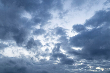Fototapeta na wymiar Windswept clouds