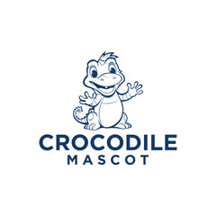 Crocodile mascot logo vector illustratio