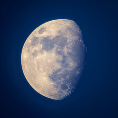 Obraz premium Mysterious Moon High Above: A Travel Photography Experience