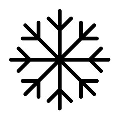 Snow weather icon with flat line style