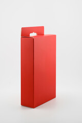 Red box for goods on a white background