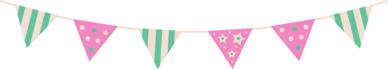 Colorful New Year Bunting Decoration Element