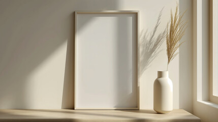 blame frame for mockup, frame hanging on a wall, beautiful, white space in frame, do not block frame
