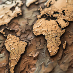 High-Resolution Travel Photograph Featuring a Detailed World Map