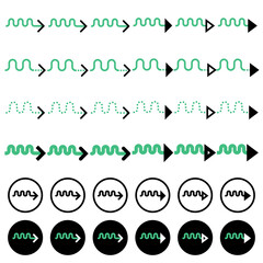 Various arrow icons related to directions.
