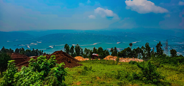Overlooking Valley and River in Rwanda