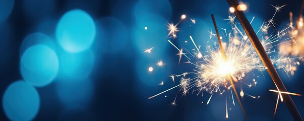 Obraz premium Glittering sparkle with blurred bokeh light background