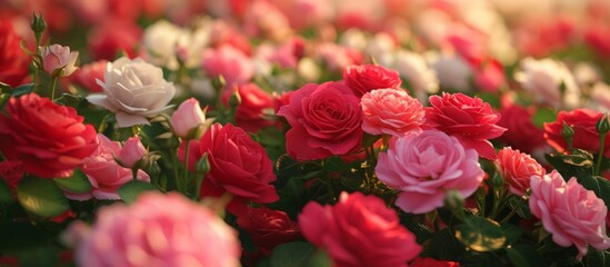 Immerse Yourself in the World of Blooming Roses - A Symphony of Colors and Fragrances in Nature's Floral Masterpiece