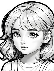 Fototapeta premium A Girl. Generate AI.