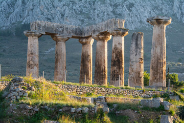Ruins of the Temple of Apollo in Greece.