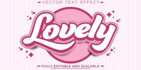Valentine love text effect, editable romance and couple text style