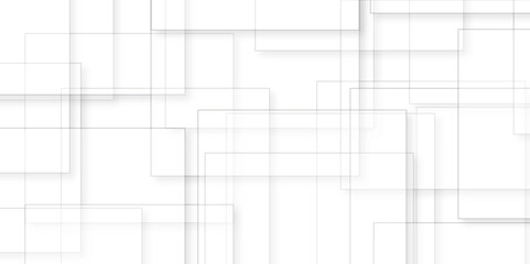 	
Modern Abstract white background design with layers of textured white transparent material in triangle and squares shapes. White color technology concept geometric line vector background.