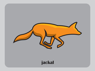 wolf logo coyote icon dog silhouette jackal vector