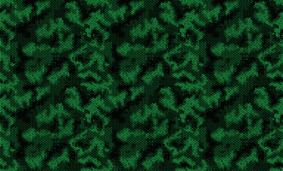 Halftone pixelated wallpaper with hexagonal military pattern