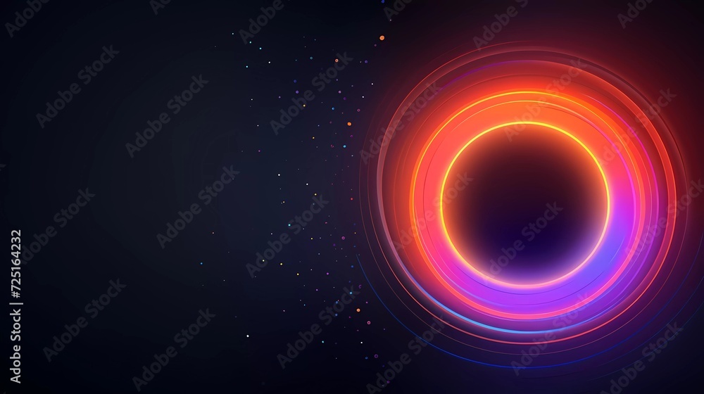 Poster gradient black background with circle theme. generative ai