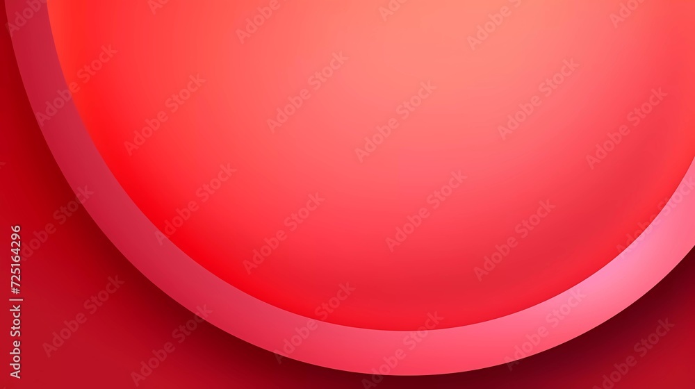 Poster red gradient background. smooth color combination of abstract circle paper cut. generative ai