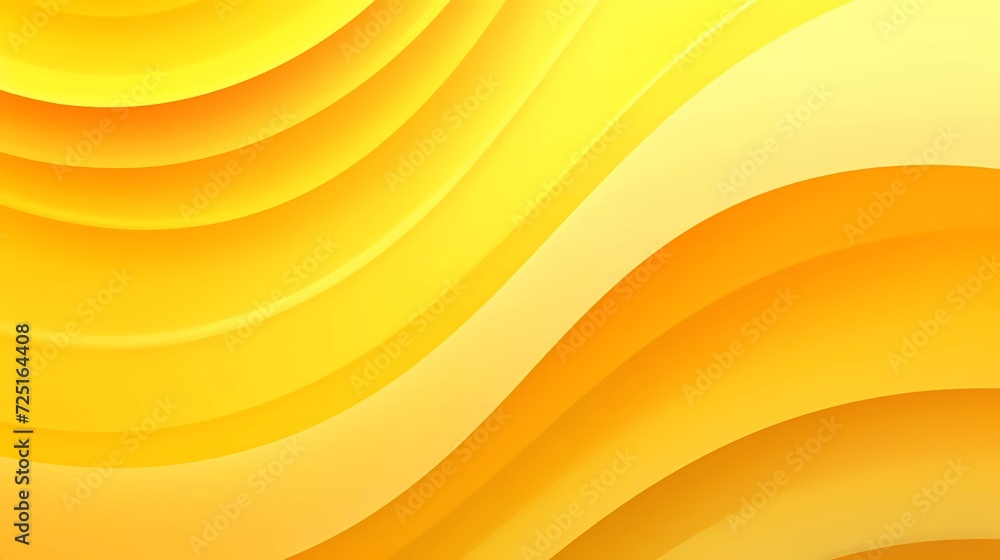 Poster yellow gradient background. smooth color combination of abstract circle paper cut. generative ai