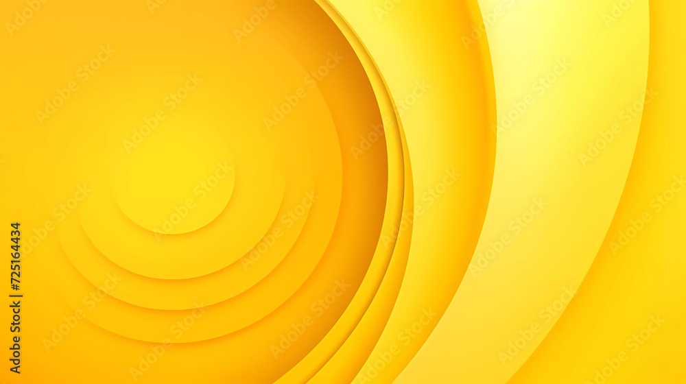 Poster yellow gradient background. smooth color combination of abstract circle paper cut. generative ai