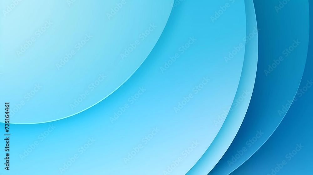 Poster light blue gradient background. smooth color combination of abstract circle paper cut. generative ai