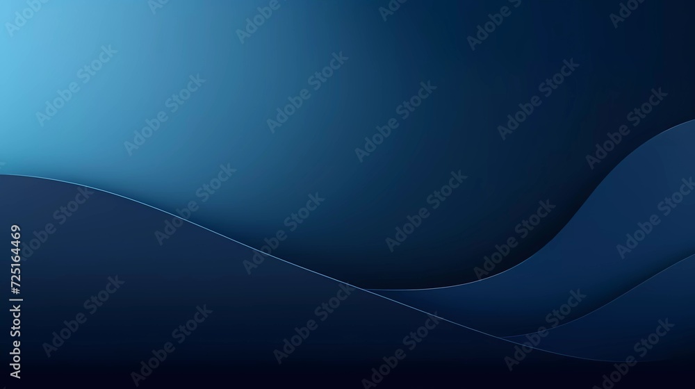Poster dark blue gradient background. smooth color combination of abstract circle paper cut. generative ai