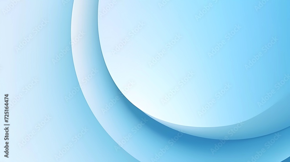 Poster light blue gradient background. smooth color combination of abstract circle paper cut. generative ai