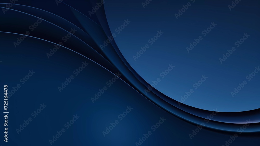 Poster dark blue gradient background. smooth color combination of abstract circle paper cut. generative ai