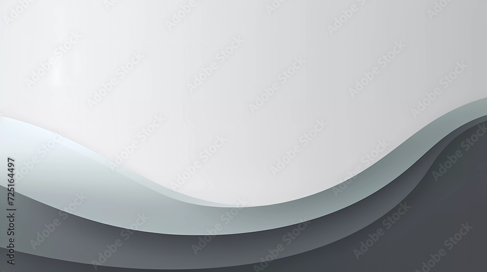 Poster gray gradient background. smooth color combination of abstract circle paper cut. generative ai