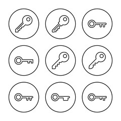 Key icon set vector. Key sign and symbol.
