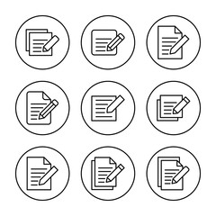 Note icon set vector. notepad sign and symbol