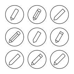 Pencil icon set vector. pen sign and symbol. edit icon vector