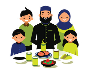 family celebrating ramadhan