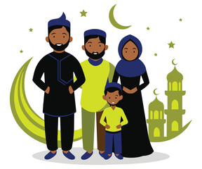 family celebrating ramadhan