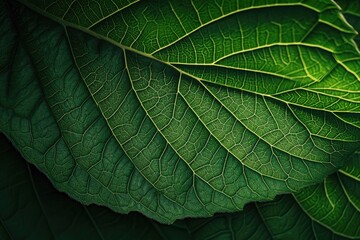 Macro of green leaves Generated by AI