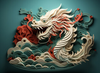 2024 Year of the Dragon. Chinese New Year. 