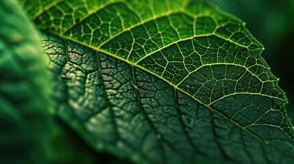 Macro of green leaves Generated by AI