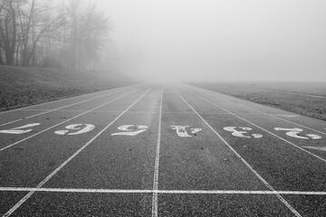 Track in fog