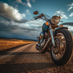 High-Resolution Travel Photograph Featuring a Motorcycle