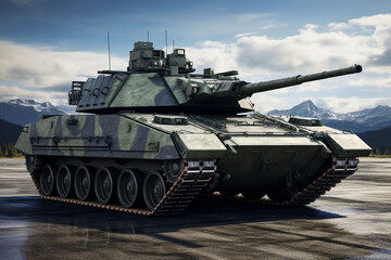 armoured infantry fighting vehicle 3D rendering