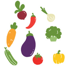 set of vegetables