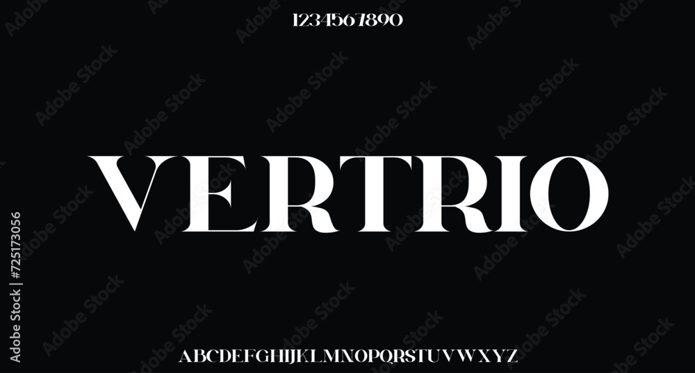 Wall mural minimalistic font for logo design. vector alphabet with two sets of letters. - Wall murals