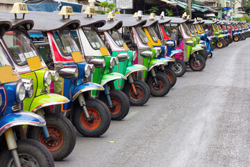 Row of tuk tuks