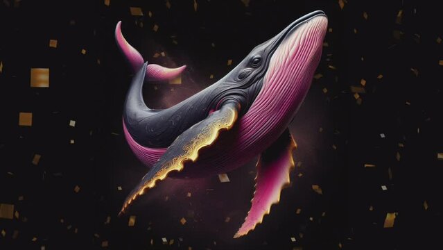 HD 1080p Footage of Majestic Magenta Whale